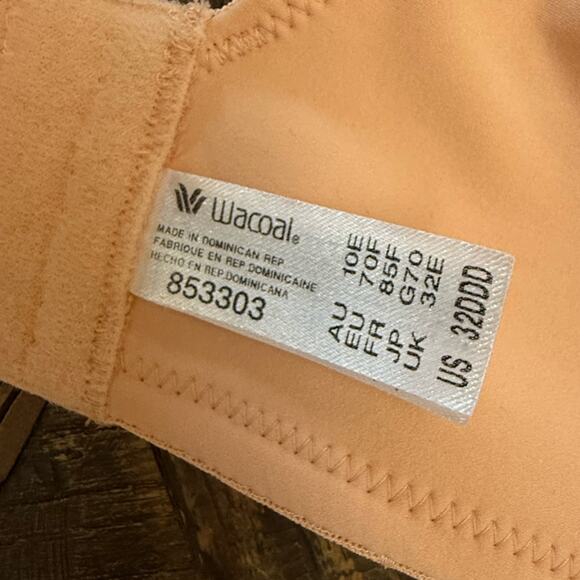 Wacoal 853303 Back Appeal Contour Bra Apricot – Sz 32DDD - Picture 9 of 9